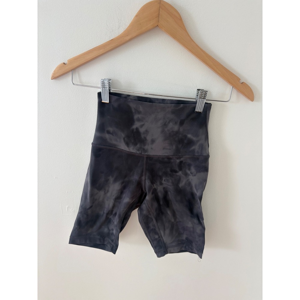 Lululemon Align High-Rise Short 6 Diamond Dye Graphite Grey Bronze Green Size 0